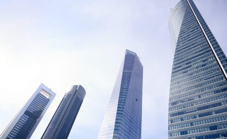 madrid business skyline office corporate